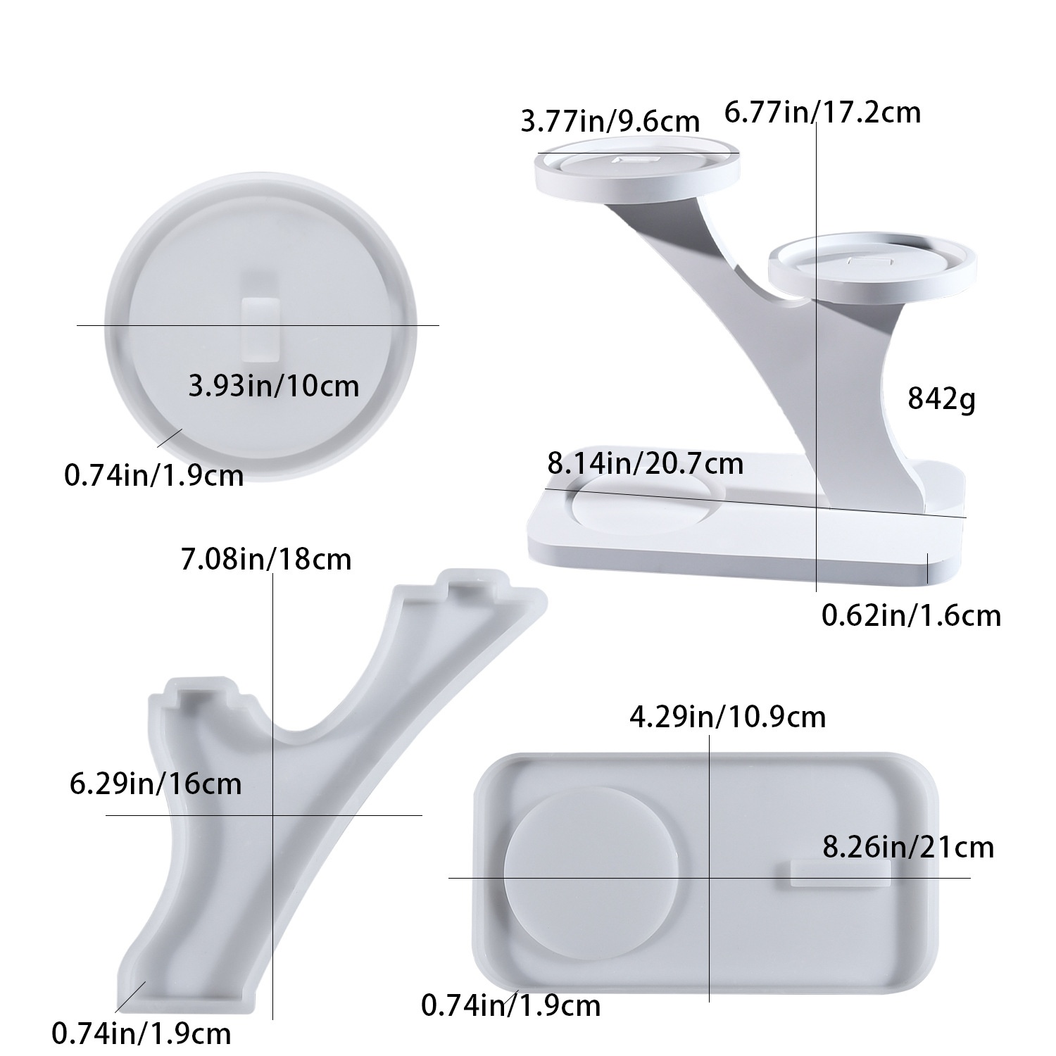Candle Molds - Molde de silicone para resina epóxi