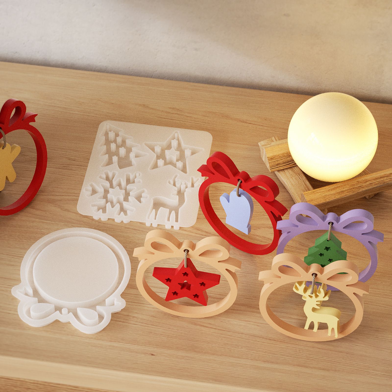 1/3 molde de silicone de resin - Candle Molds avaliação e preço